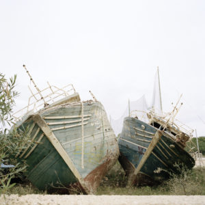Migrant boats, Lampedusa, Italy